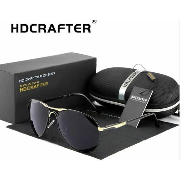 HDCRAFTER Metal Frame Mirrored Polarized Aviator Sunglasses for Men/Women New! - Picture 1 of 5